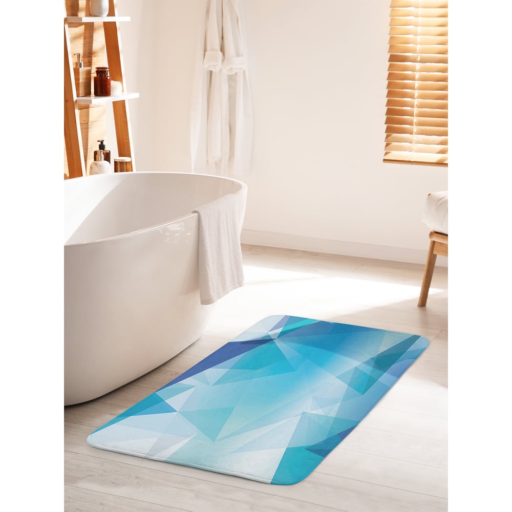 Изображение товара Коврик для ванной комнаты и туалета противоскользящий JOYARTY "Кубический холод" 60х100 см bath_22212_60x100