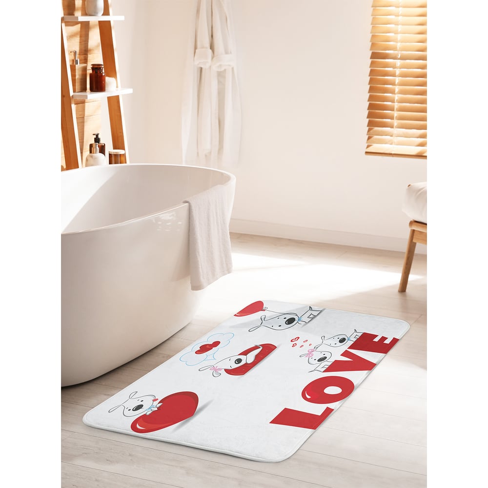 Изображение товара Противоскользящий коврик для ванной комнаты и туалета Любимые собаки 60x100 см Животные