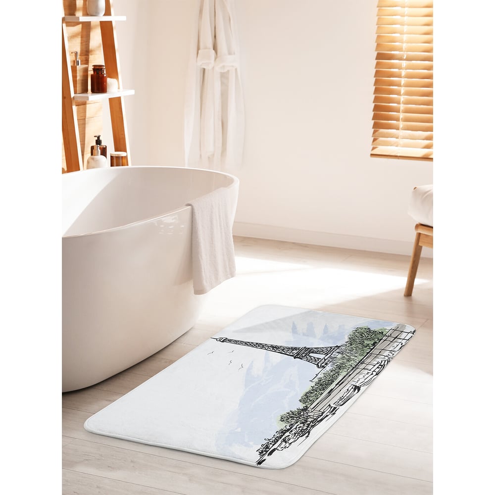 Изображение товара Коврик для ванной комнаты противоскользящий JOYARTY "Эйфелевая башня" 60х100 см