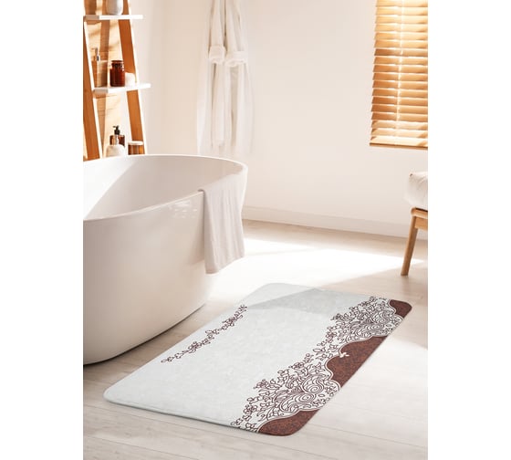 Изображение товара Коврик для ванной комнаты и туалета противоскользящий JOYARTY "Узор с ямками" 60х100 см bath_22005_60x100