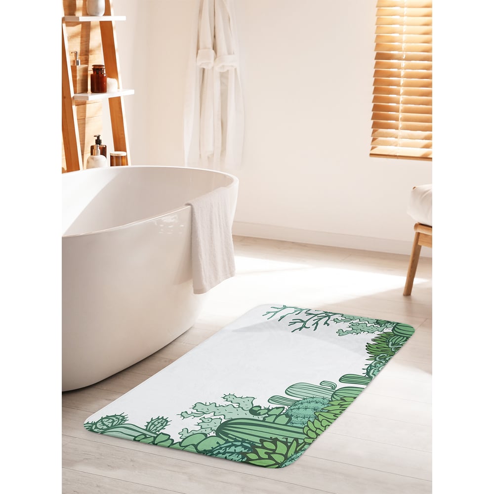 Изображение товара Противоскользящий коврик для ванной JOYARTY Кактусовая поляна 60х100 см