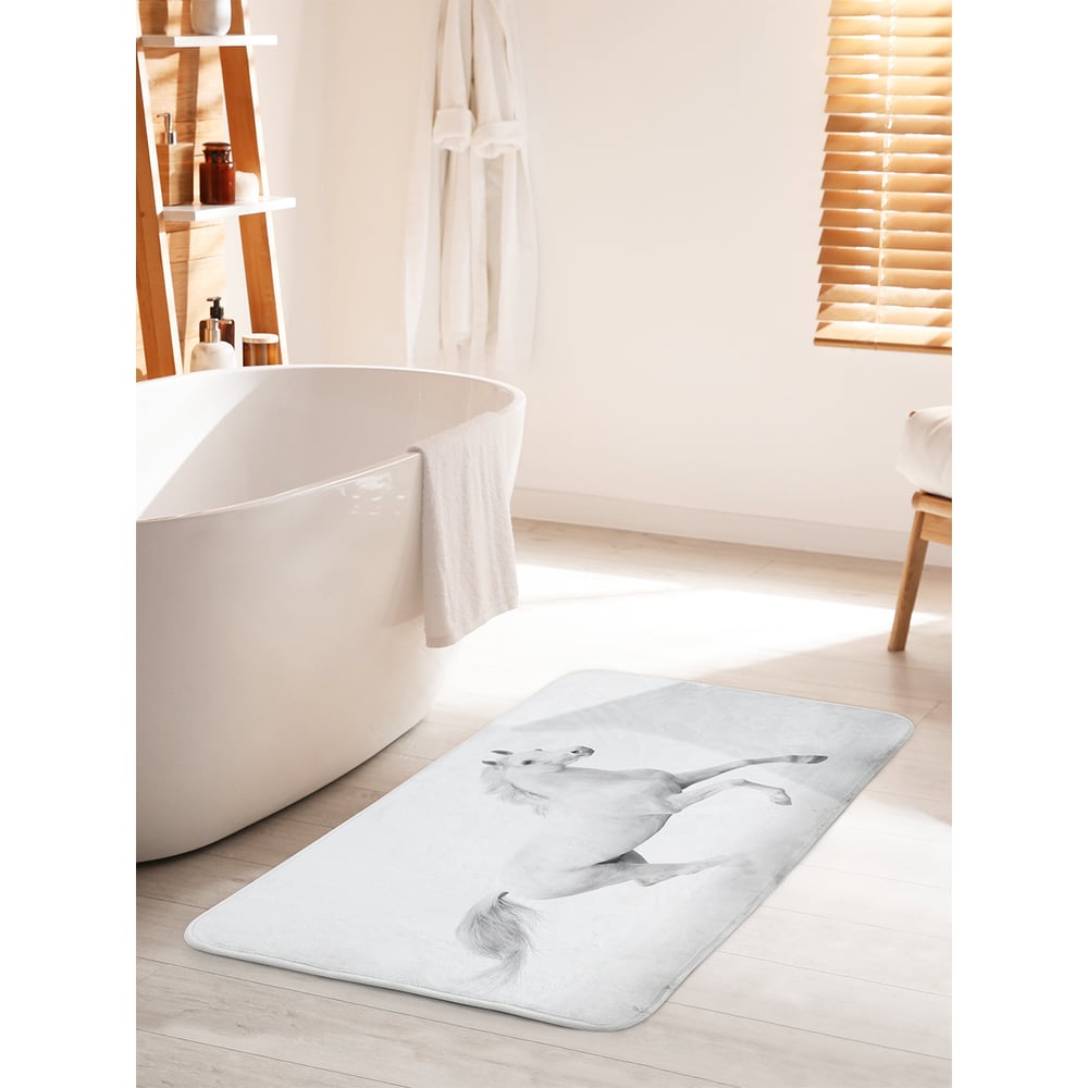 Изображение товара Коврик для ванной комнаты и туалета противоскользящий JOYARTY "Скакун-альбинос" 60х100 см bath_38181_60x100 Изображение товара Коврик для ванной комнаты и туалета противоскользящий JOYARTY "Скакун-альбинос" 60х100 см bath_38181_60x100