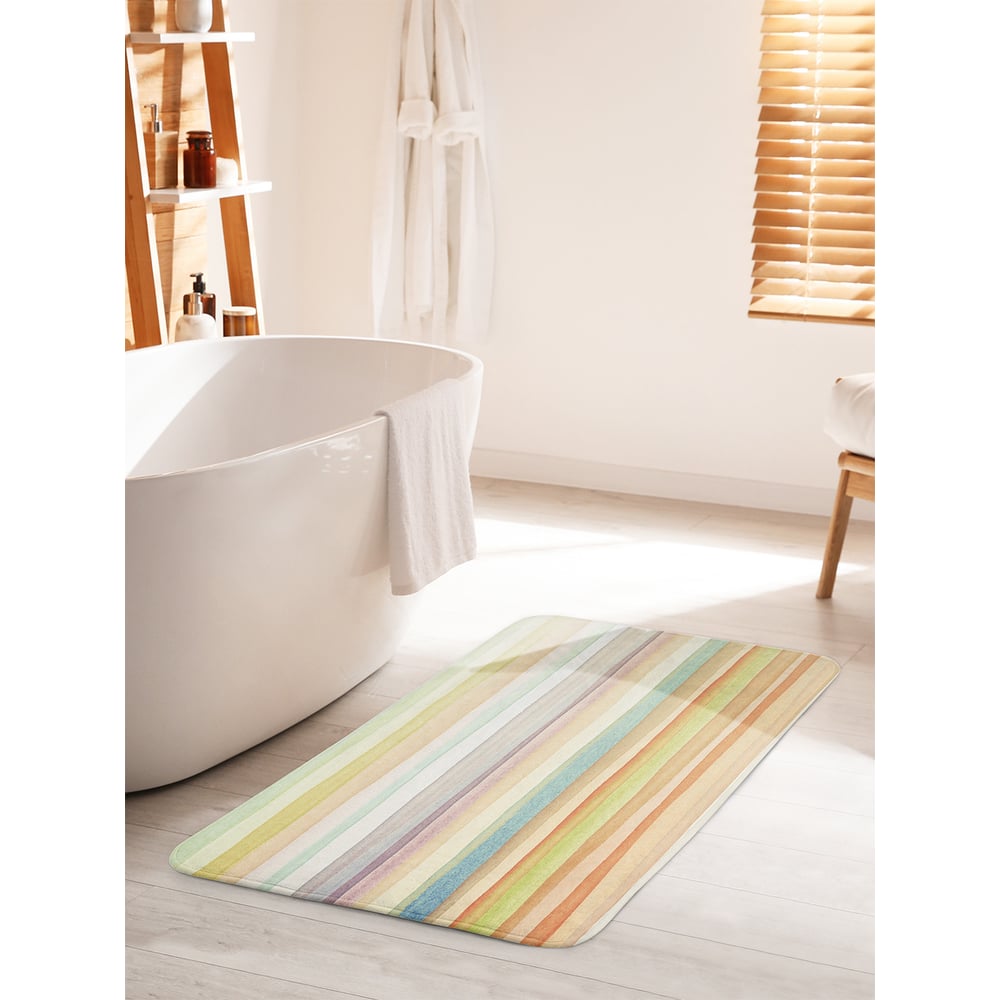 Изображение товара Коврик для ванной комнаты JOYARTY Акварельные полосы 60х100 см