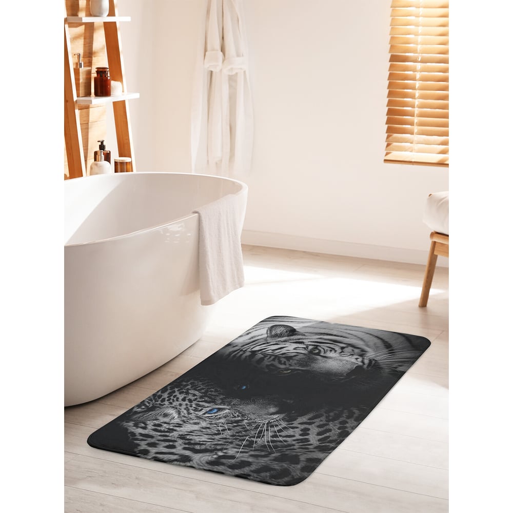 Изображение товара Коврик для ванной комнаты и туалета противоскользящий JOYARTY "Хищники" 60х100 см bath_38175_60x100