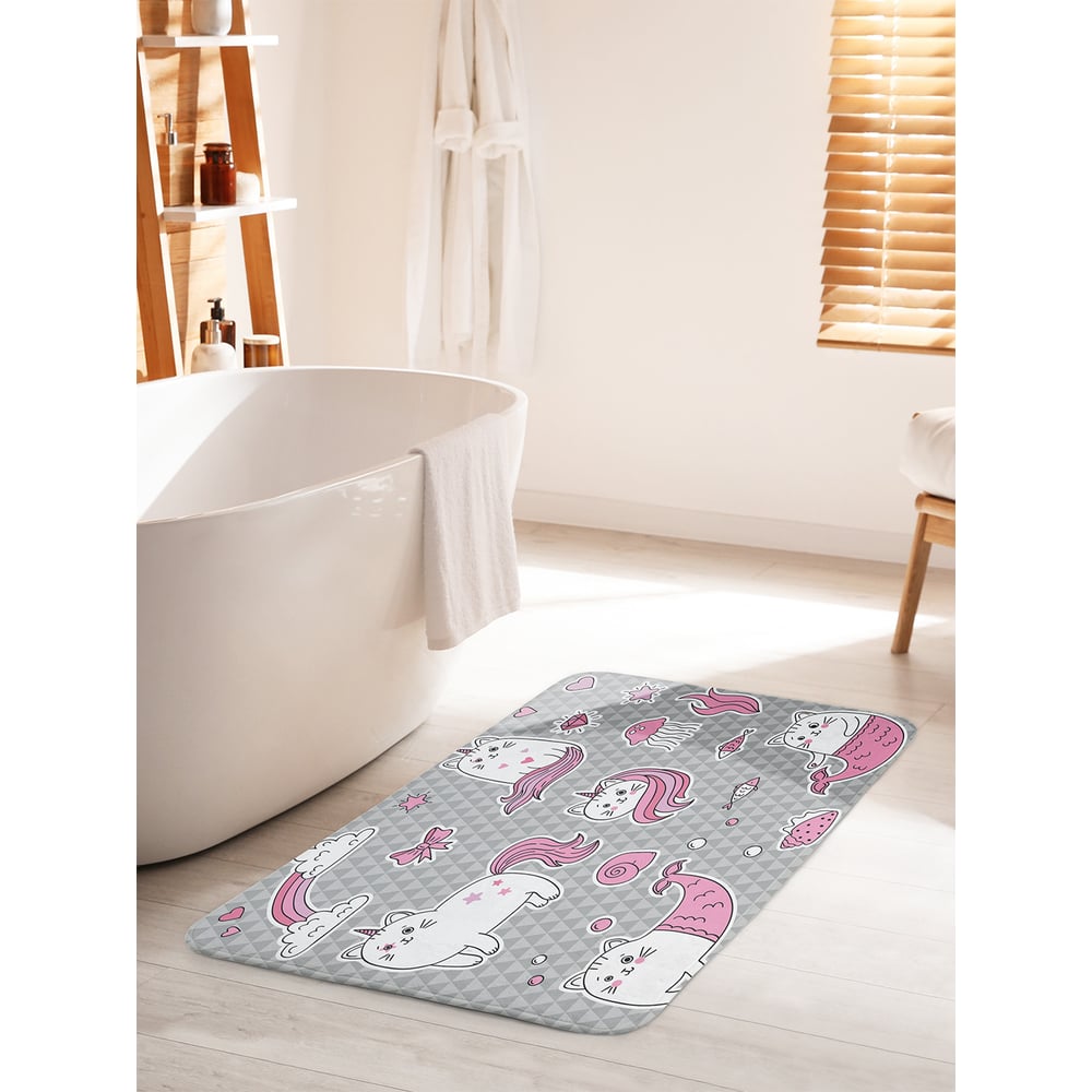 Изображение товара Коврик для ванной комнаты противоскользящий JOYARTY Волшебные коты 60x100 см