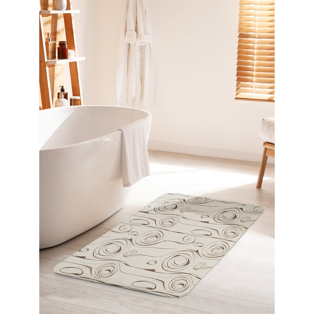 Изображение товара Коврик для ванной комнаты и туалета JOYARTY 60x100 см противоскользящий абстрактная структура дерев