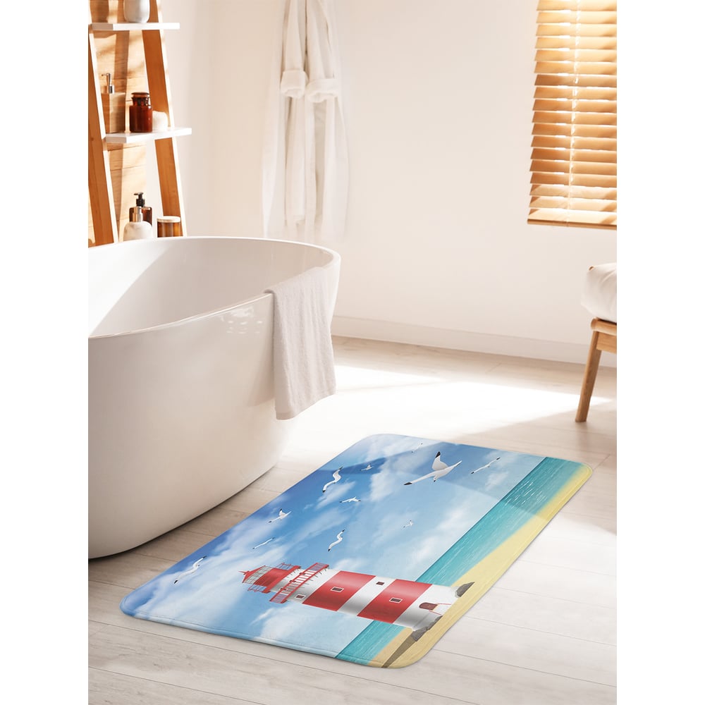 Изображение товара Коврик для ванной комнаты и туалета противоскользящий JOYARTY 60x100 см