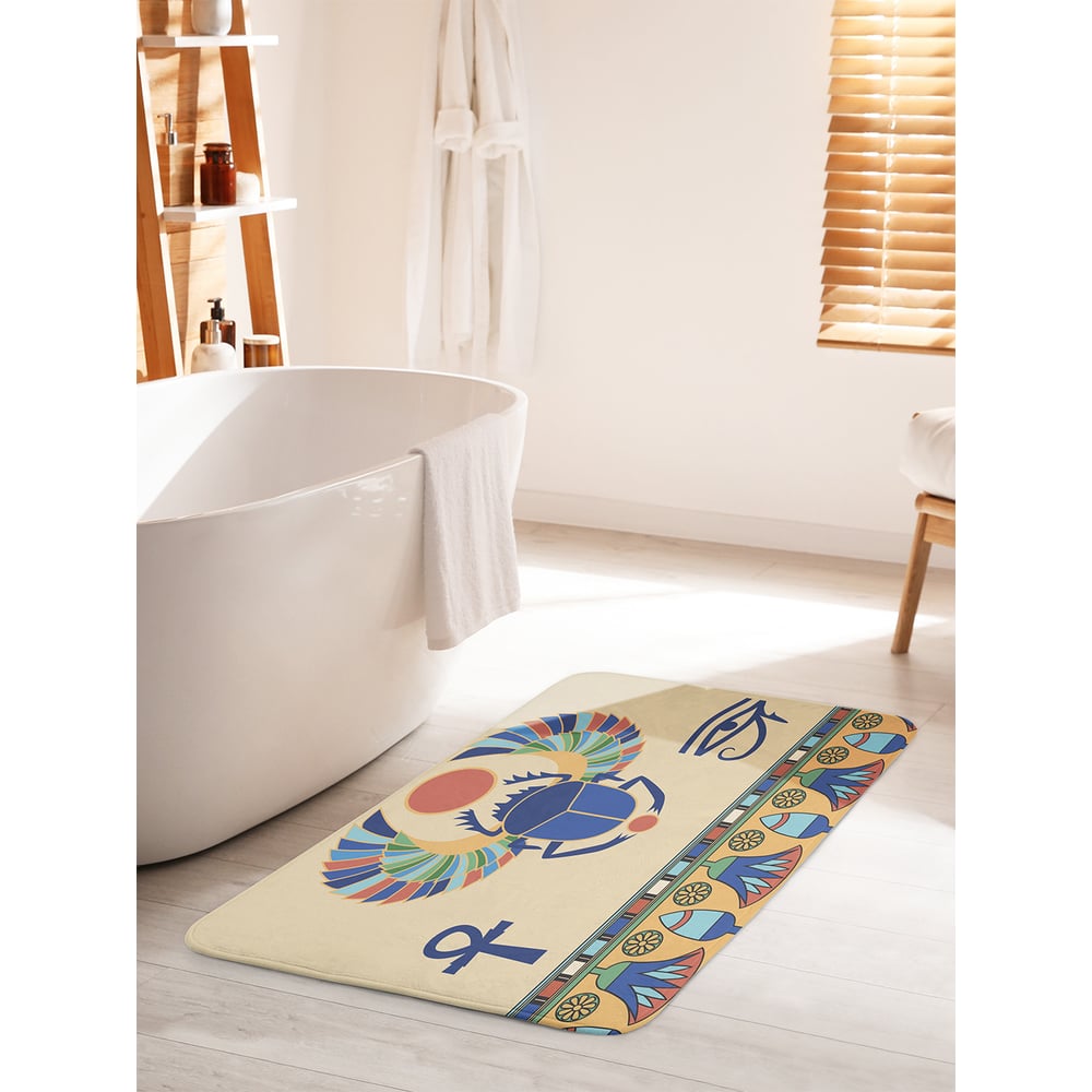 Изображение товара Коврик для ванной комнаты и туалета противоскользящий JOYARTY Египетский скарабей 60х100 см