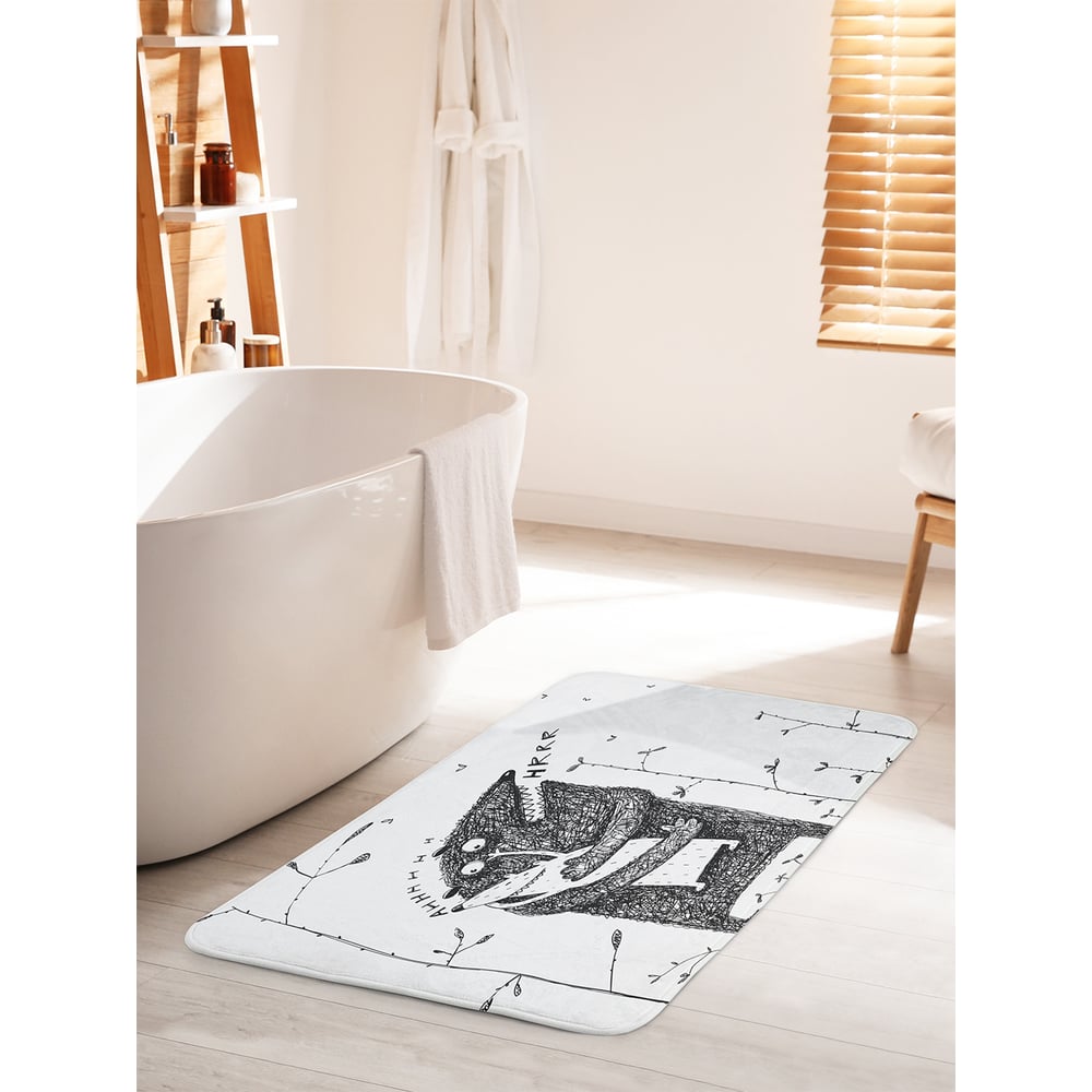 Изображение товара Коврик для ванной комнаты и туалета антискользящий 60х100 см JOYARTY "Крепкие объятия"