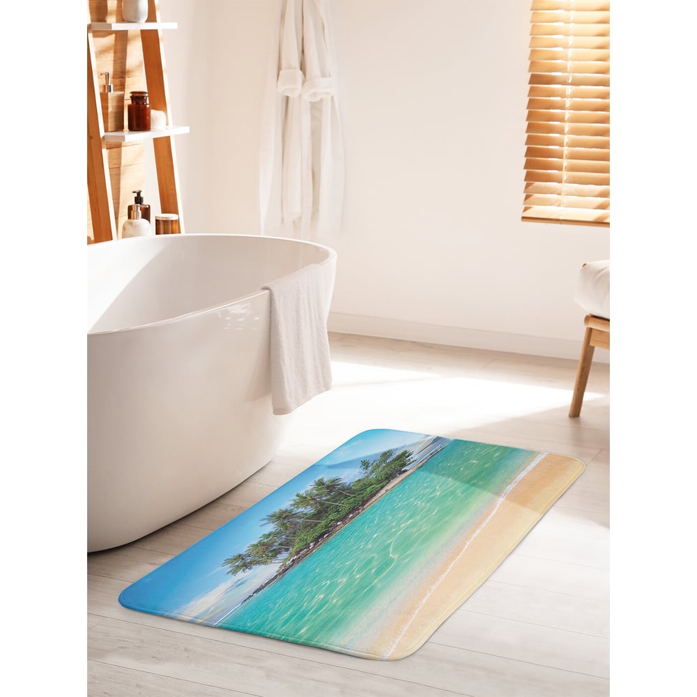 Изображение товара Коврик для ванной комнаты и туалета JOYARTY Остров в море 60х100 см противоскользящий