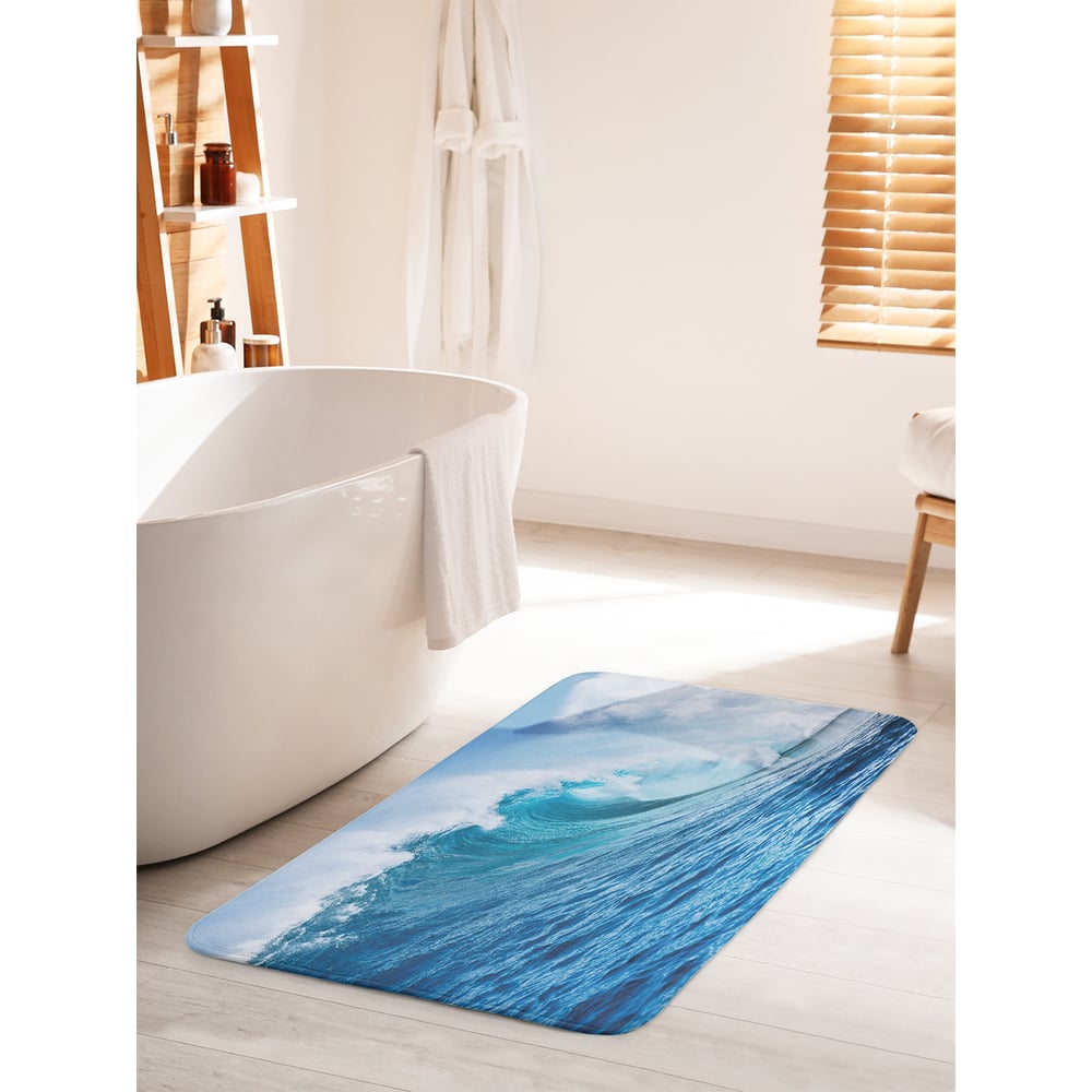 Изображение товара Коврик для ванной комнаты и туалета JOYARTY "Морская волна" 60х100 см