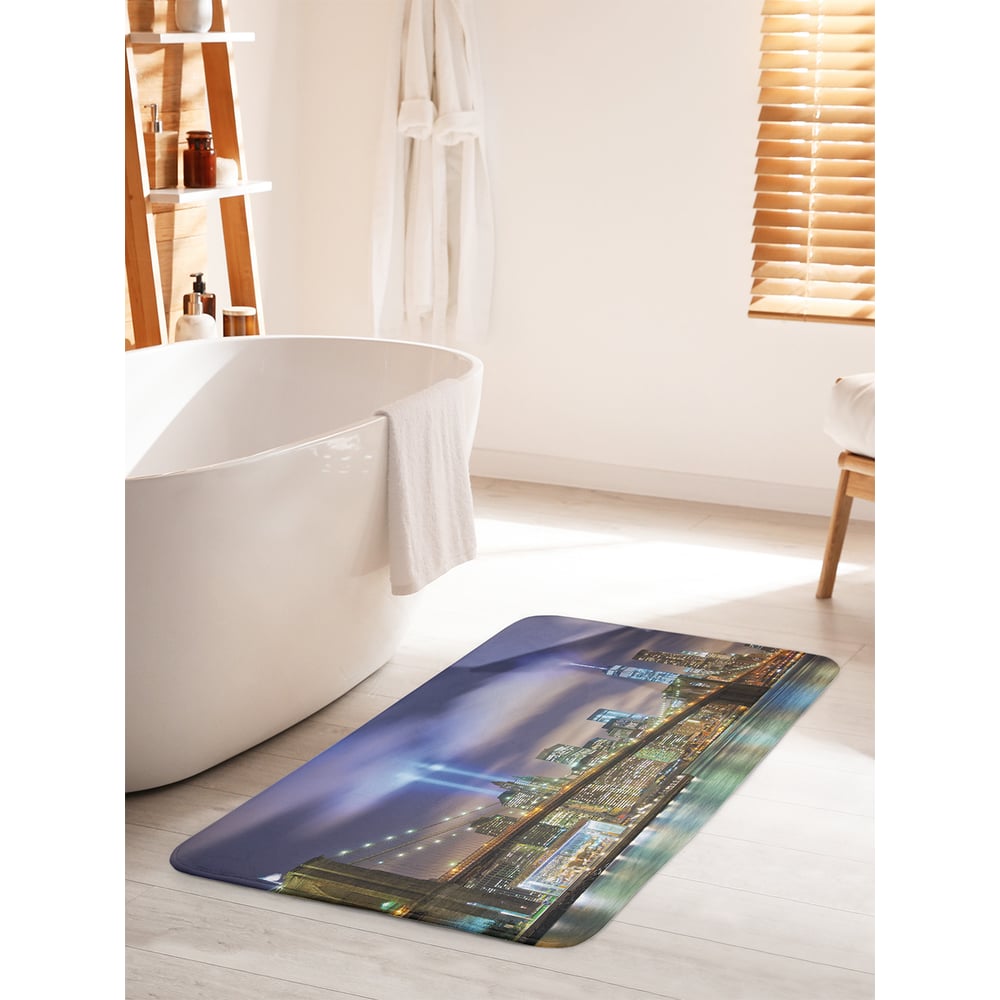 Изображение товара Коврик для ванной JOYARTY Мост в ночном городе 60х100 см