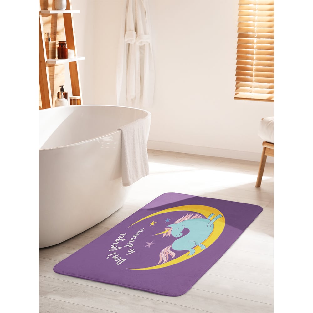Изображение товара Коврик для ванной JOYARTY противоскользящий 60х100 см 'Не забывай мечтать'