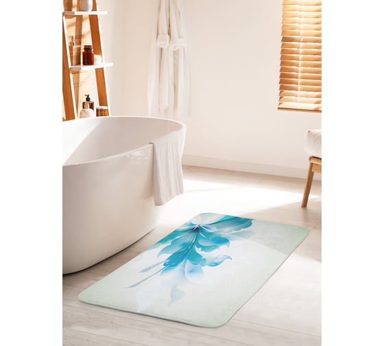 Изображение товара Коврик для ванной комнаты и туалета противоскользящий JOYARTY "Цветок неба" 60х100 см bath_21919_60x100