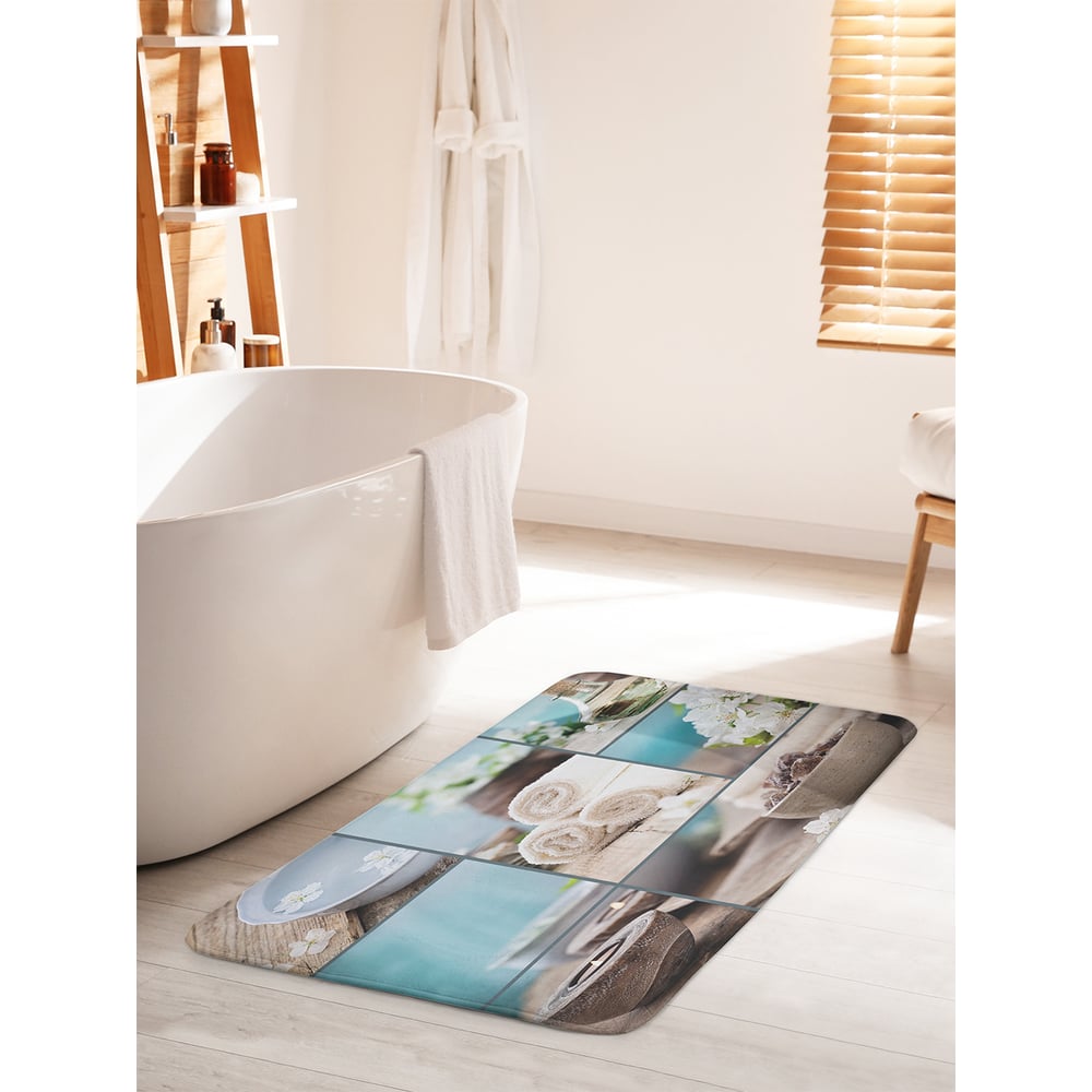 Изображение товара Коврик противоскользящий для ванной комнаты и туалета 60х100 см JOYARTY Банные процедуры