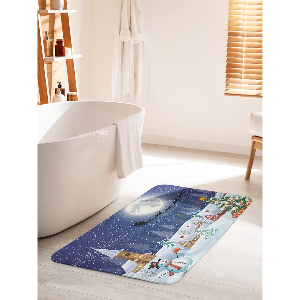 Изображение товара Коврик для ванной комнаты и туалета JOYARTY "Новогодний вечер" 60х100 см