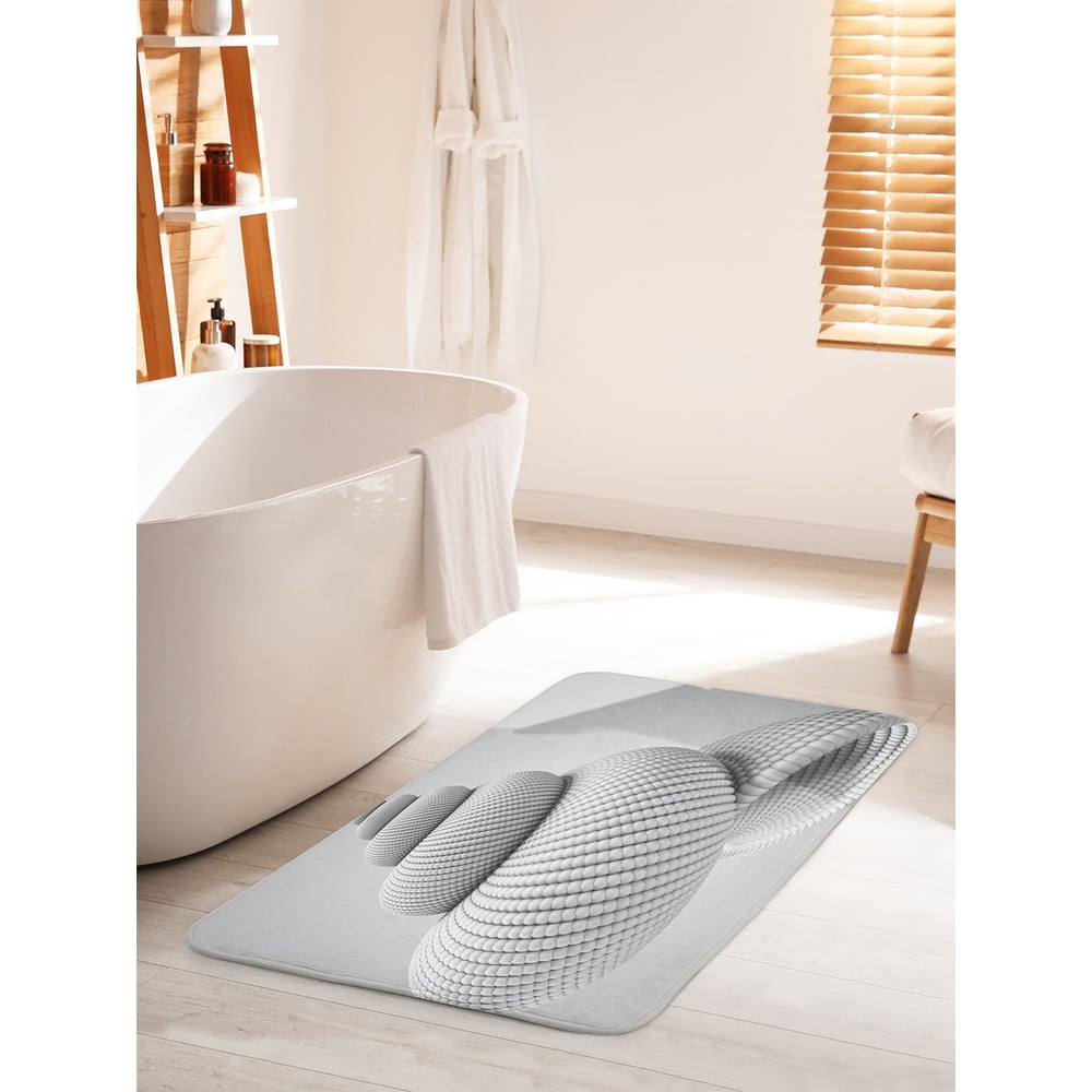 Изображение товара Коврик для ванной комнаты и туалета противоскользящий JOYARTY "Спиральная ракушка" 60х100 см bath_20005_60x100