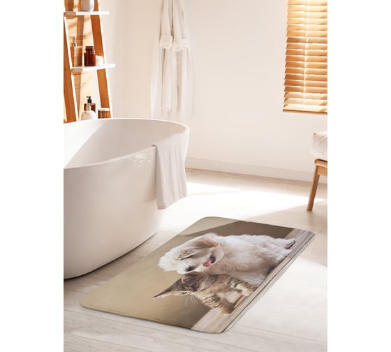 Изображение товара Коврик для ванной комнаты и туалета противоскользящий JOYARTY "Весело смотрят" 60х100 см bath_30203_60x100