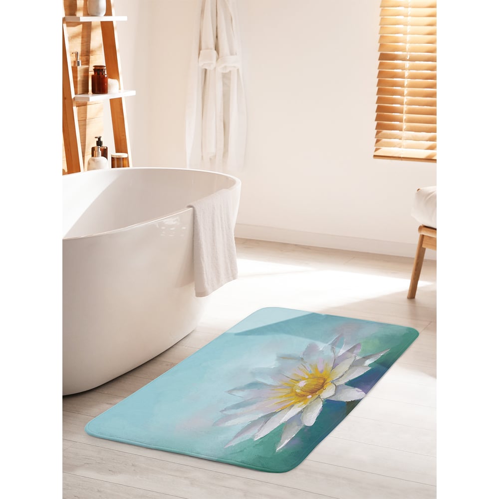 Изображение товара Противоскользящий коврик для ванной комнаты JOYARTY 60х100 см − безопасный и яркий аксессуар