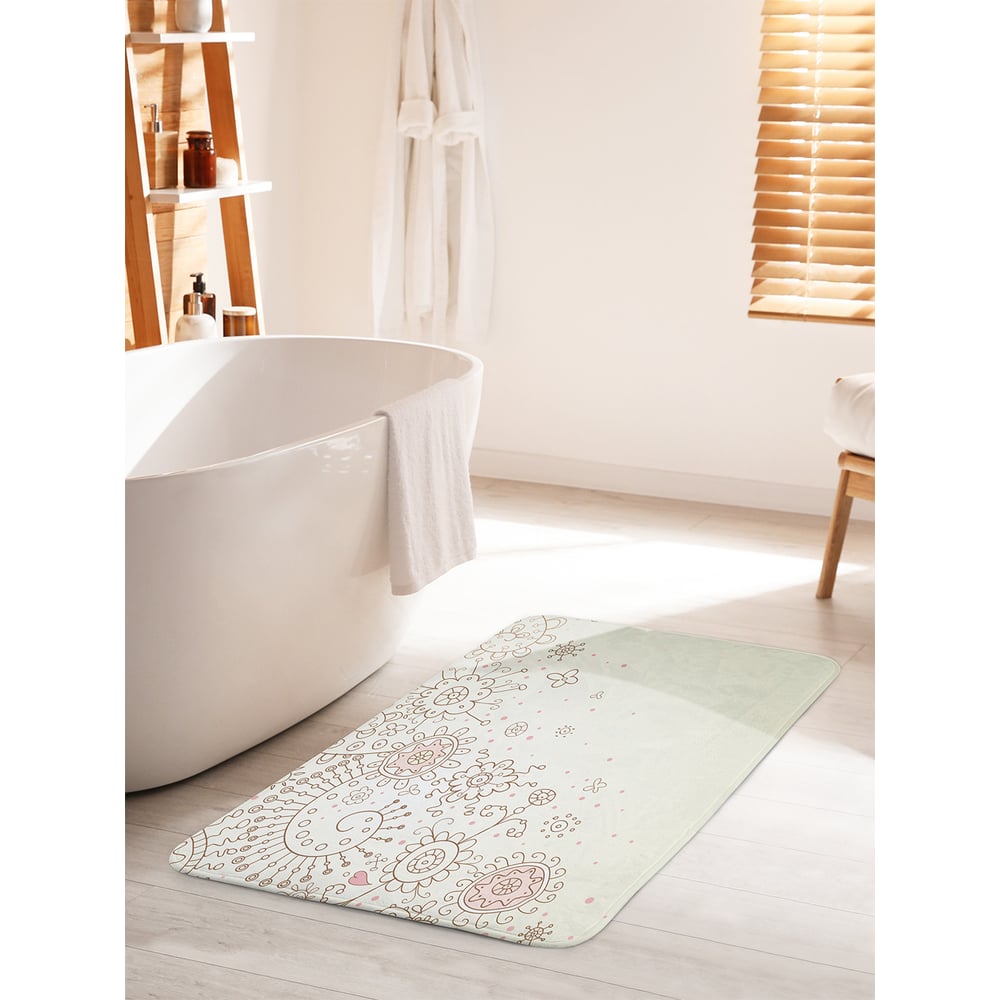 Изображение товара Коврик для ванной комнаты и туалета JOYARTY Ажурный угол 60х100 см противоскользящий