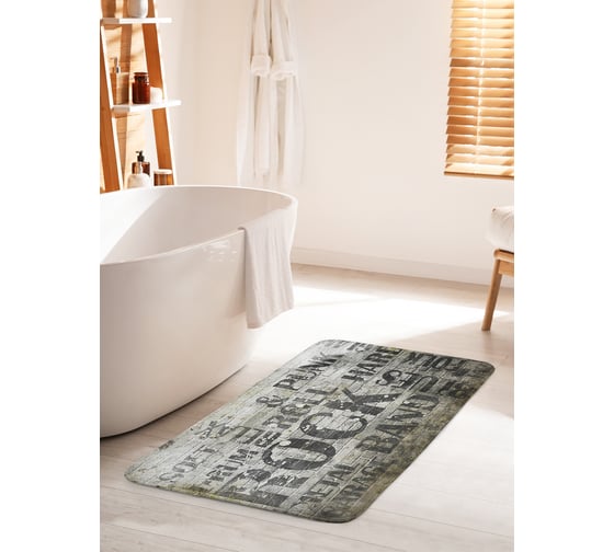 Изображение товара Коврик для ванной комнаты и туалета противоскользящий JOYARTY "Стили музыки ретро" 60х100 см bath_32610_60x100