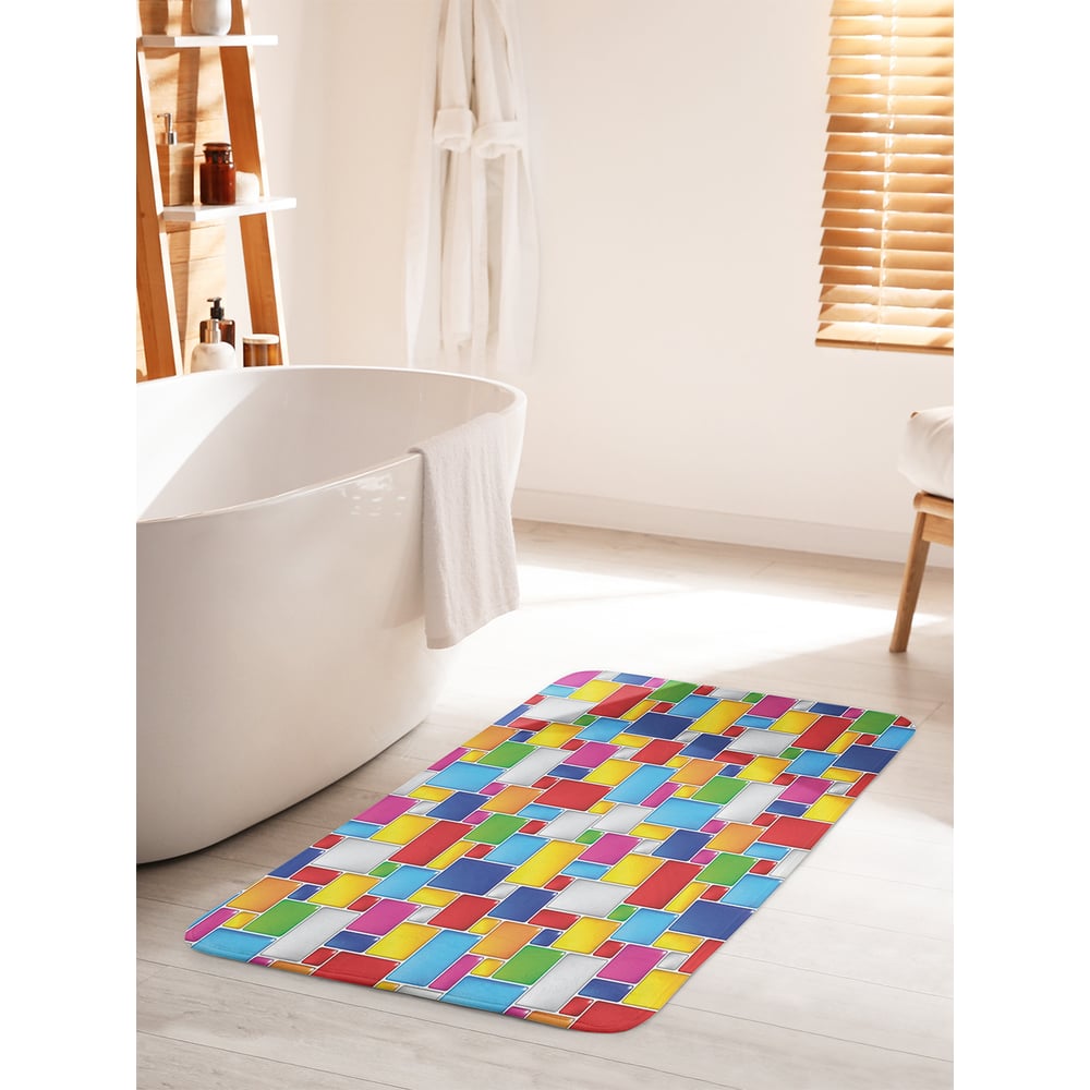 Изображение товара Противоскользящий коврик для ванной комнаты JOYARTY Мозаика 60х100 см