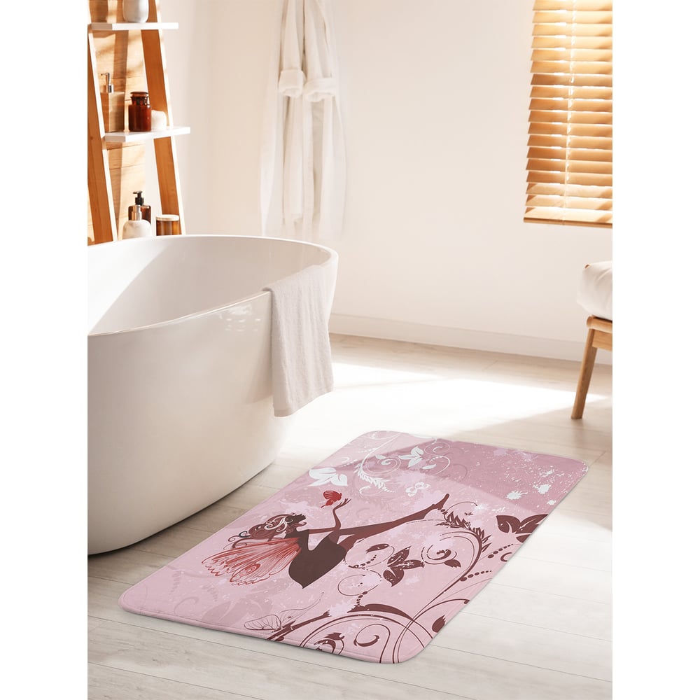 Изображение товара Коврик для ванной комнаты и туалета JOYARTY 60х100 см противоскользящий Фея с бабочкой