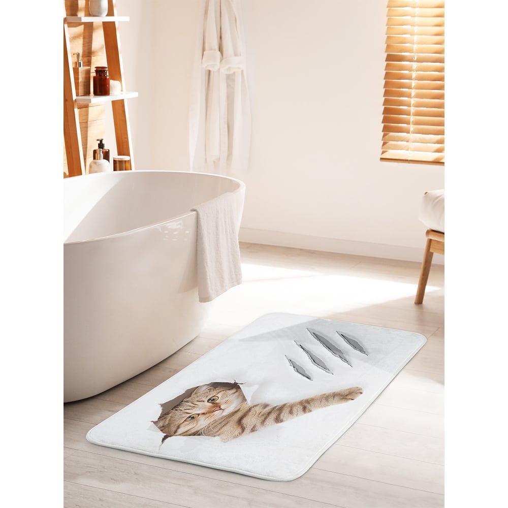 Изображение товара Коврик для ванной комнаты и туалета JOYARTY противоскользящий 60х100 см кот