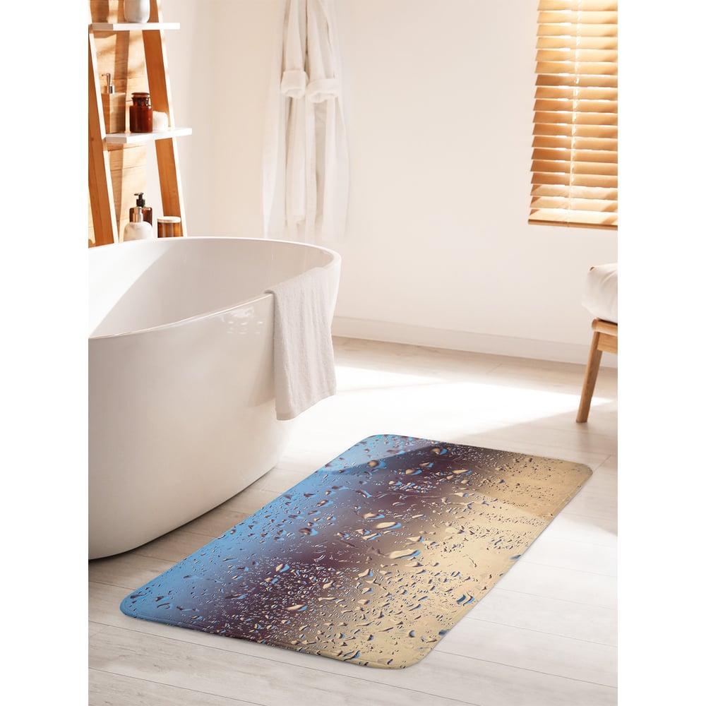 Изображение товара Коврик для ванной JOYARTY "Влажное стекло", 60х100 см, противоскользящий