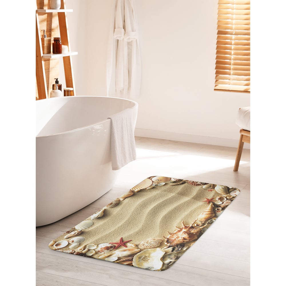 Изображение товара Коврик для ванной комнаты JOYARTY Морская рамка 60х100 см антискользящий