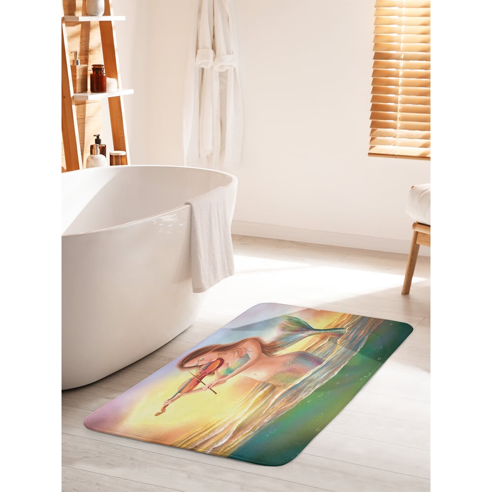 Изображение товара Коврик для ванной комнаты JOYARTY Русалка и скрипка 60х100 см