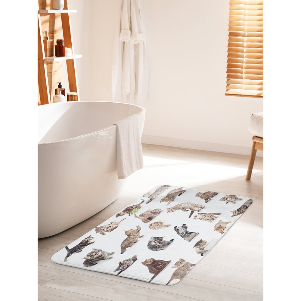 Изображение товара Коврик для ванной JOYARTY противоскользящий 60х100 см Кошачьи игры