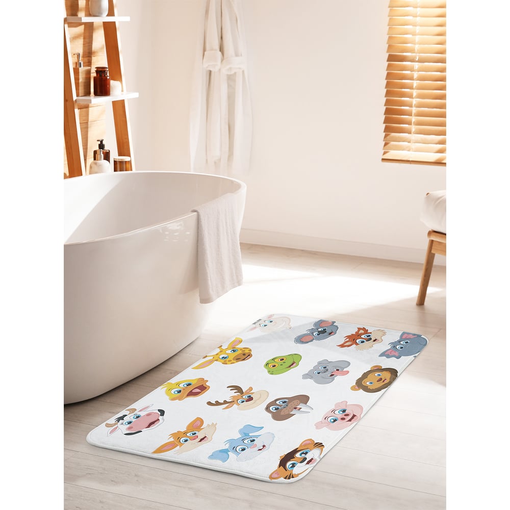 Изображение товара Коврик для ванной комнаты и туалета JOYARTY Разнообразие животных 60х100 см