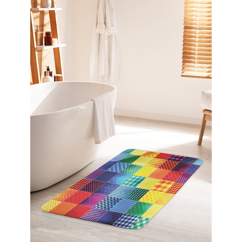 Изображение товара Коврик для ванной комнаты и туалета противоскользящий JOYARTY "Креативная текстура" 60х100 см bath_19423_60x100