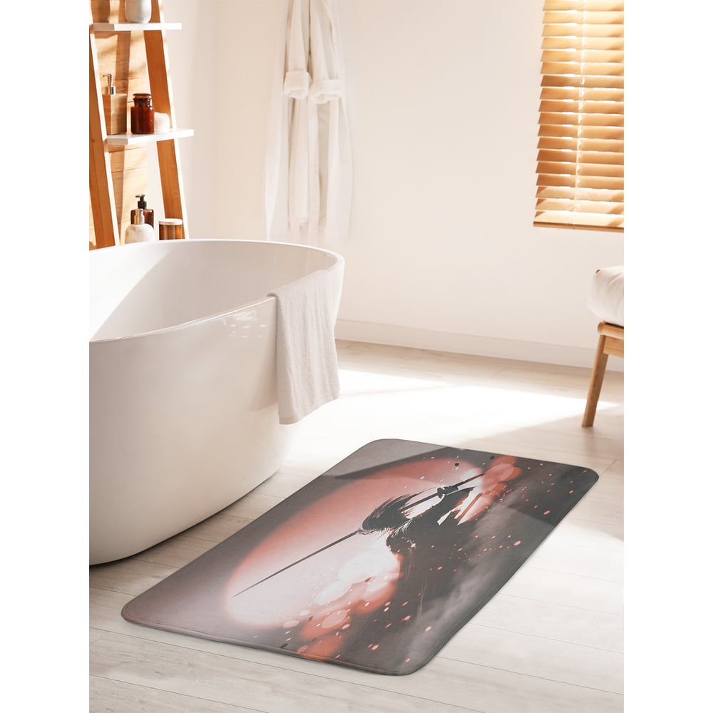 Изображение товара Коврик для ванной комнаты и туалета противоскользящий JOYARTY 60х100 см велсофт