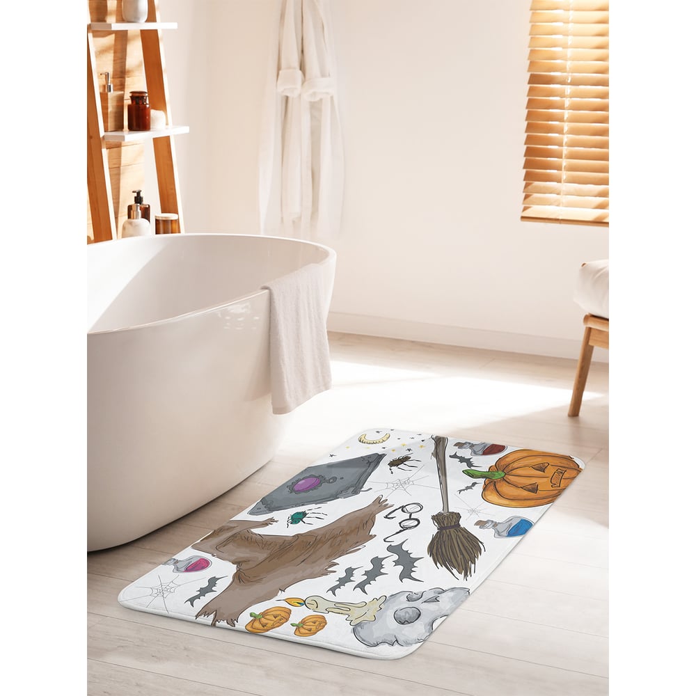Изображение товара Коврик для ванной комнаты протискользящий JOYARTY 60х100 см Хэллоуинские атрибуты