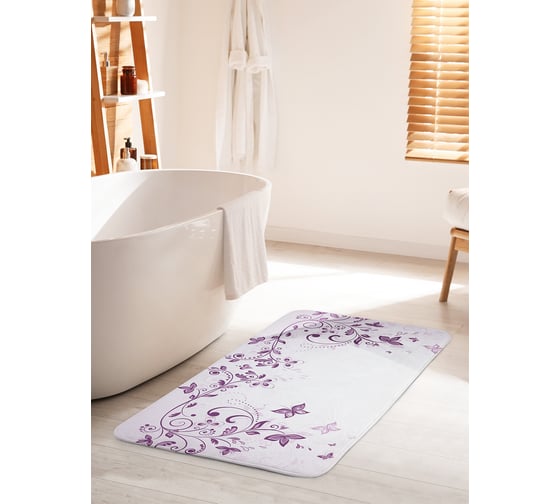 Изображение товара Коврик для ванной комнаты и туалета противоскользящий JOYARTY "Ароматы из весны" 60х100 см bath_18529_60x100