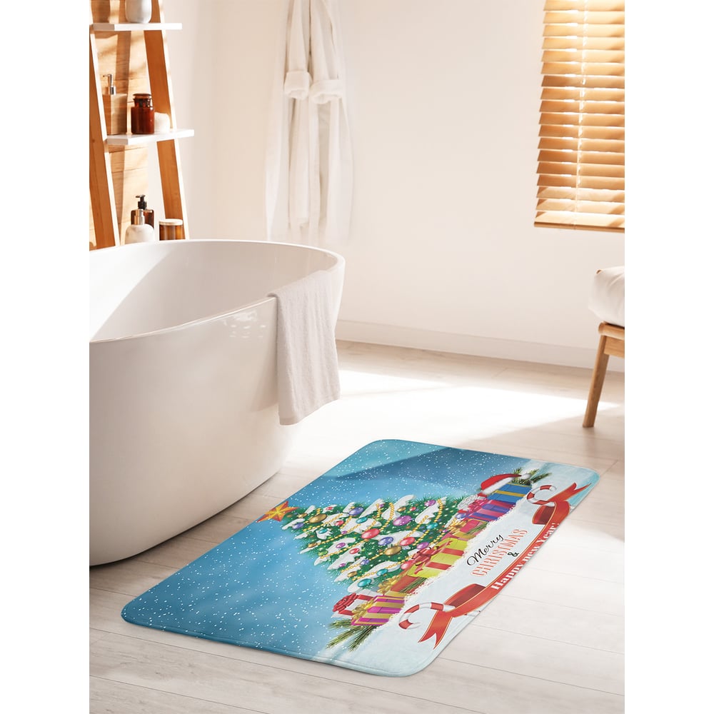 Изображение товара Коврик для ванной комнаты и туалета JOYARTY Новогодний сюрприз 60х100 см