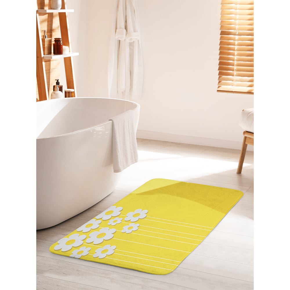 Изображение товара Коврик для ванной комнаты и туалета противоскользящий JOYARTY 60х100 см молочный желтый