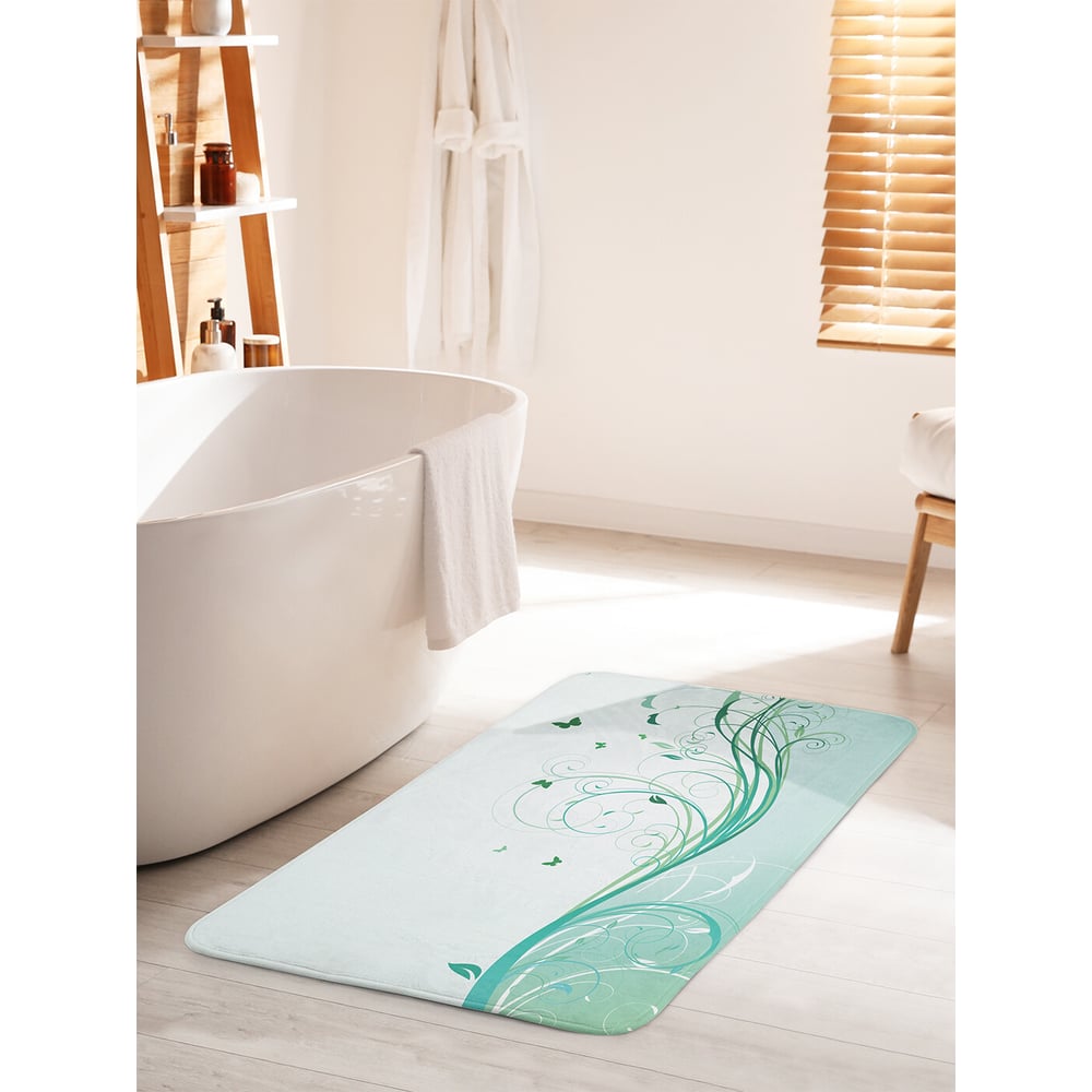 Изображение товара Коврик для ванной комнаты и туалета противоскользящий JOYARTY "Лента природы" 60х100 см bath_12027_60x100