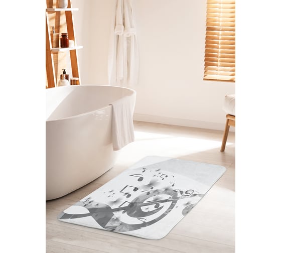 Изображение товара Коврик для ванной комнаты и туалета противоскользящий JOYARTY "Музыкальные тени" 60х100 см bath_12681_60x100