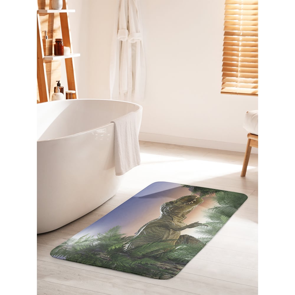 Изображение товара Коврик для ванной комнаты JOYARTY Динозавр на охоте 60х100 см