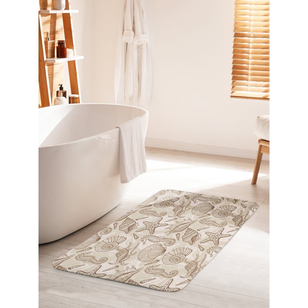 Изображение товара Коврик противоскользящий для ванной JOYARTY Морские декорации 60x100 см