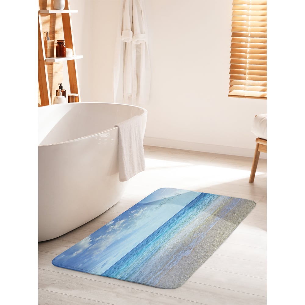 Изображение товара Противоскользящий коврик для ванной комнаты JOYARTY 60х100 см морской релакс