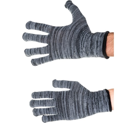 Изображение товара Полушерстяные перчатки Manipula Specialist ВИНТЕР WG-701 (50% шерсть, акрил, лайкра), оверлок, цвет серый (р.9), 1 пара, Пер 661/9