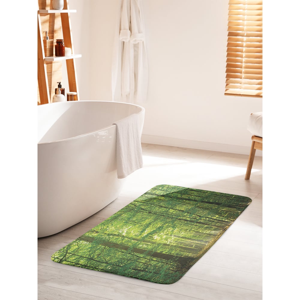 Изображение товара Коврик для ванной комнаты и туалета противоскользящий JOYARTY "Среди густого леса" 60х100 см bath_12611_60x100