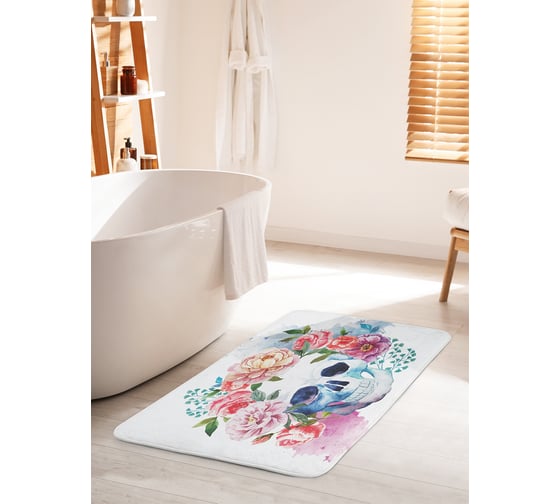 Изображение товара Коврик для ванной комнаты и туалета противоскользящий JOYARTY "Красочный ужас" 60х100 см bath_13858_60x100