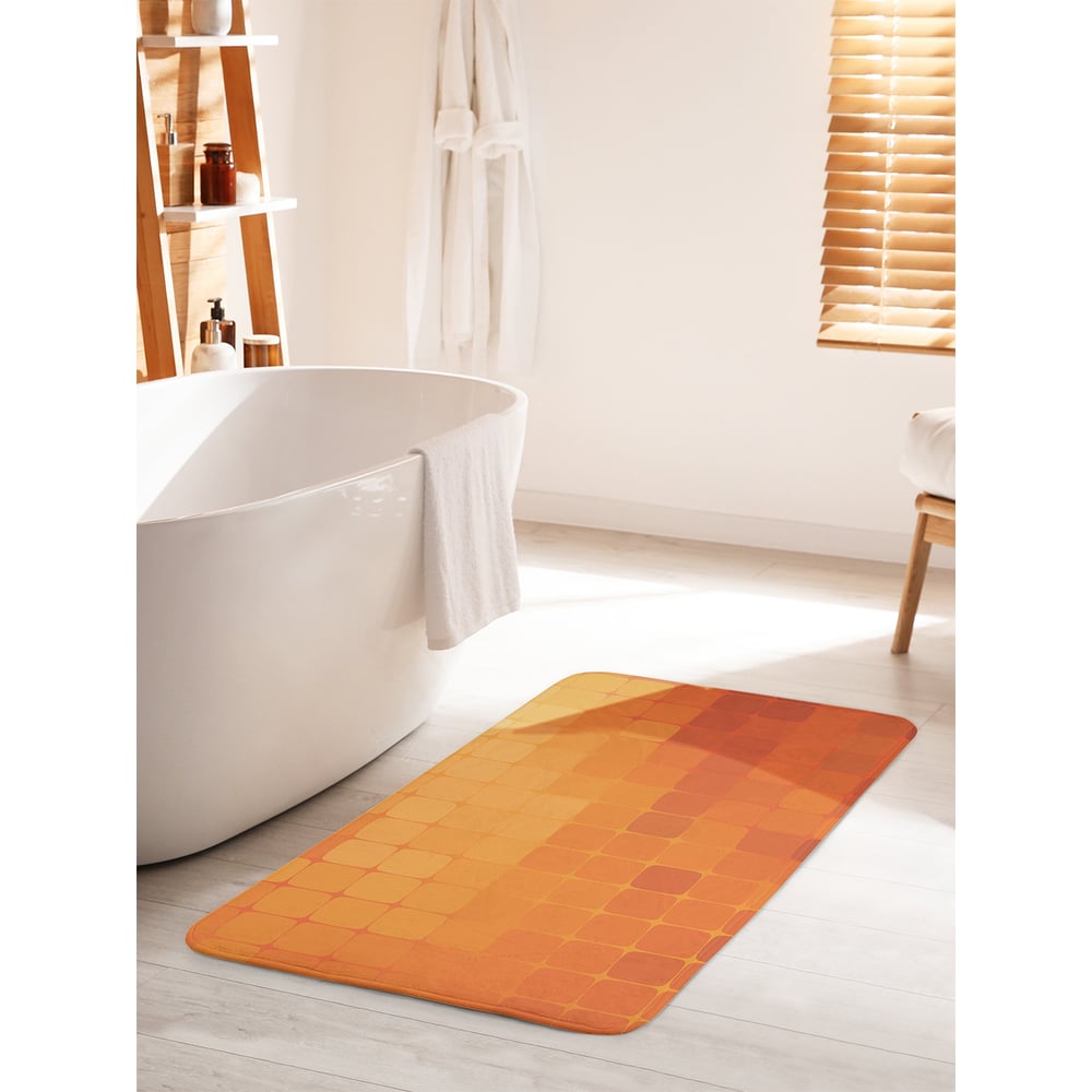 Изображение товара Коврик для ванной комнаты и туалета противоскользящий JOYARTY "Геометрические узоры" 60х100 см bath_13497_60x100
