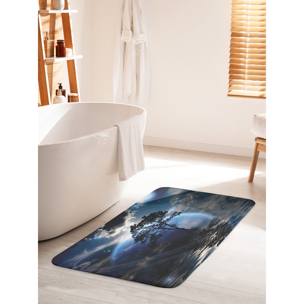 Изображение товара Коврик для ванной комнаты и туалета JOYARTY Лунное сияние на реке 60x100 см противоскользящий