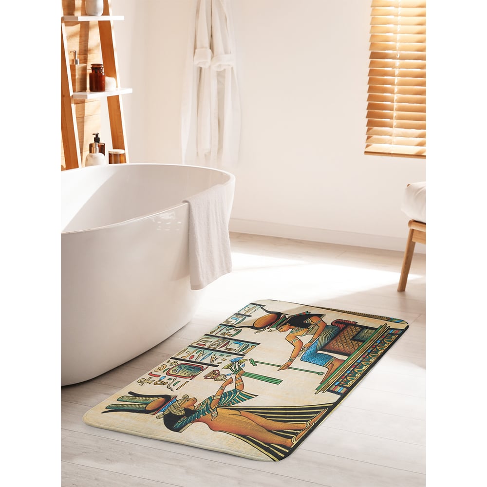 Изображение товара Коврик для ванной комнаты и туалета противоскользящий JOYARTY "Подношение к царице" 60х100 см bath_15229_60x100